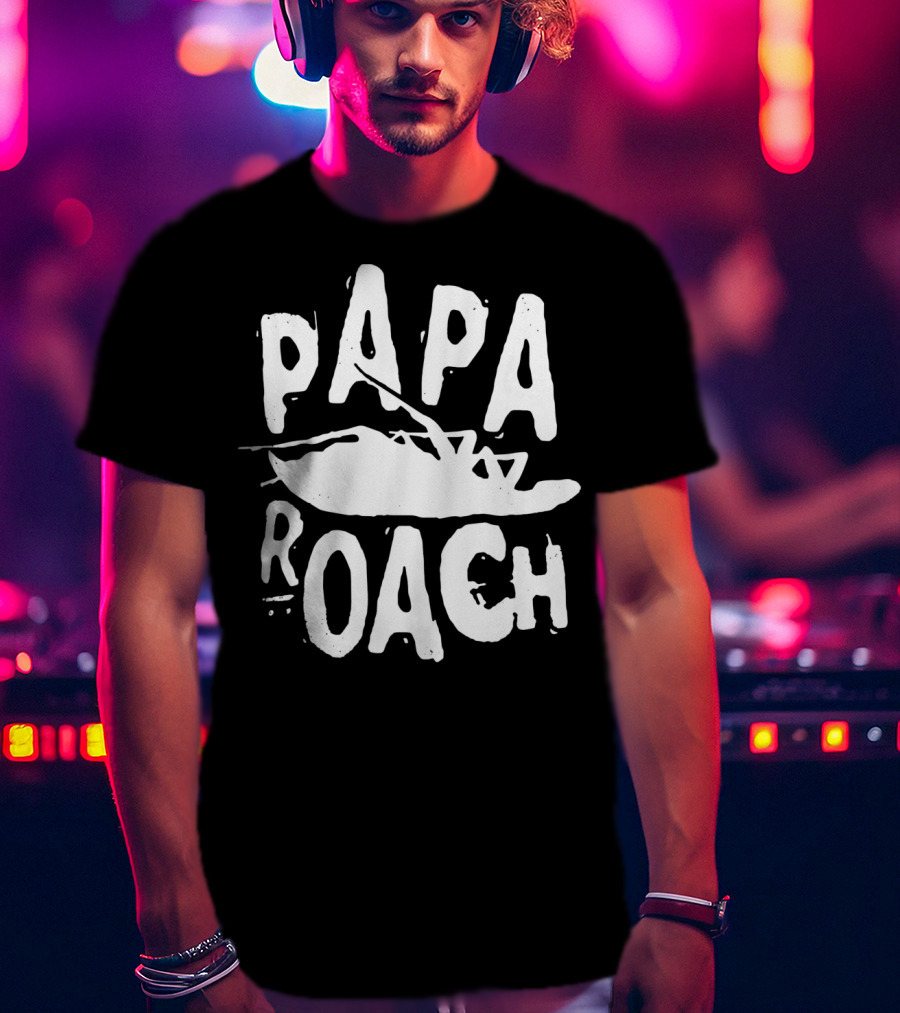 Papa Roach Classic Infest Logo White T-Shirt
