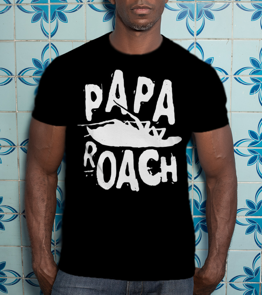Papa Roach Classic Infest Logo White T-Shirt