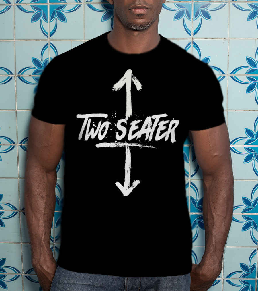 Dolphintee Two Seater Funny Gag Dad Arrow T-Shirt