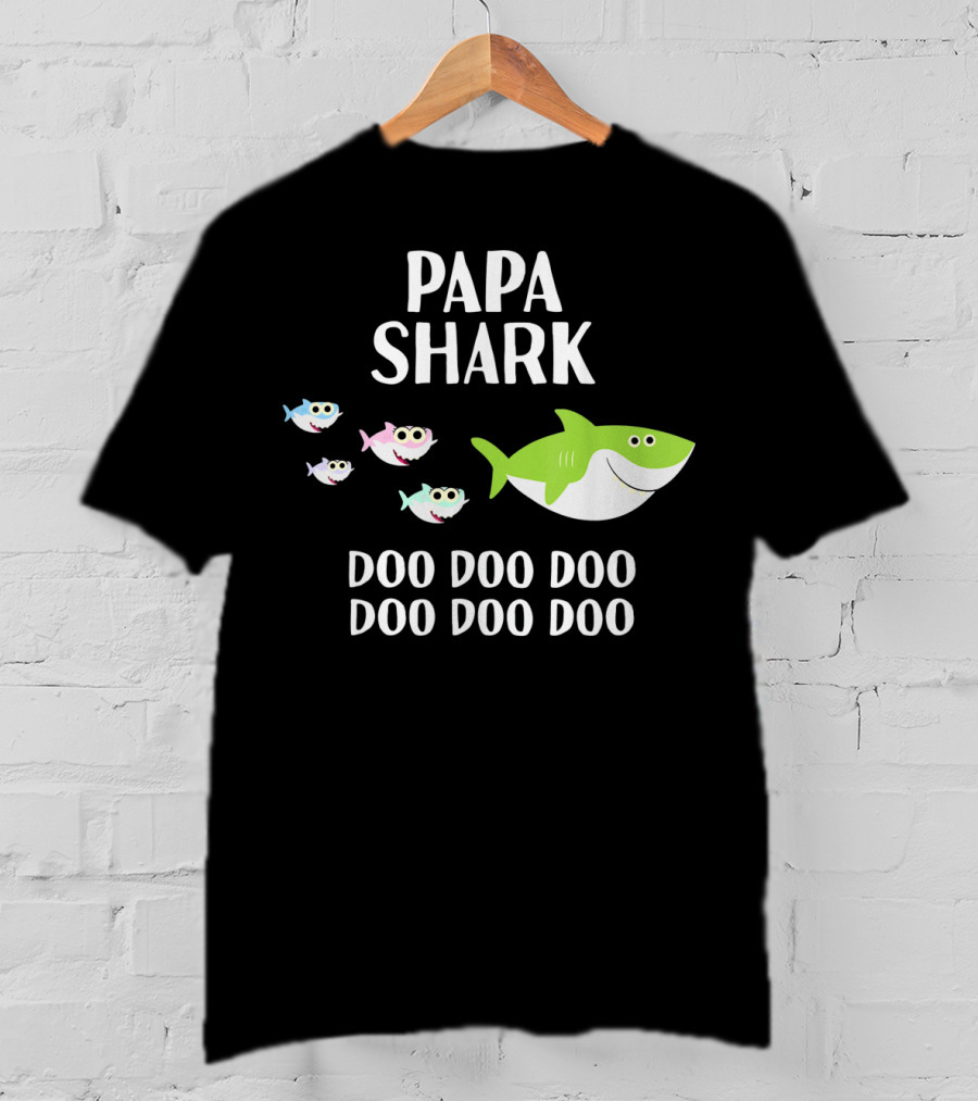 Papa Shark Doo Doo Doo Doo Fathers Mens T-Shirt