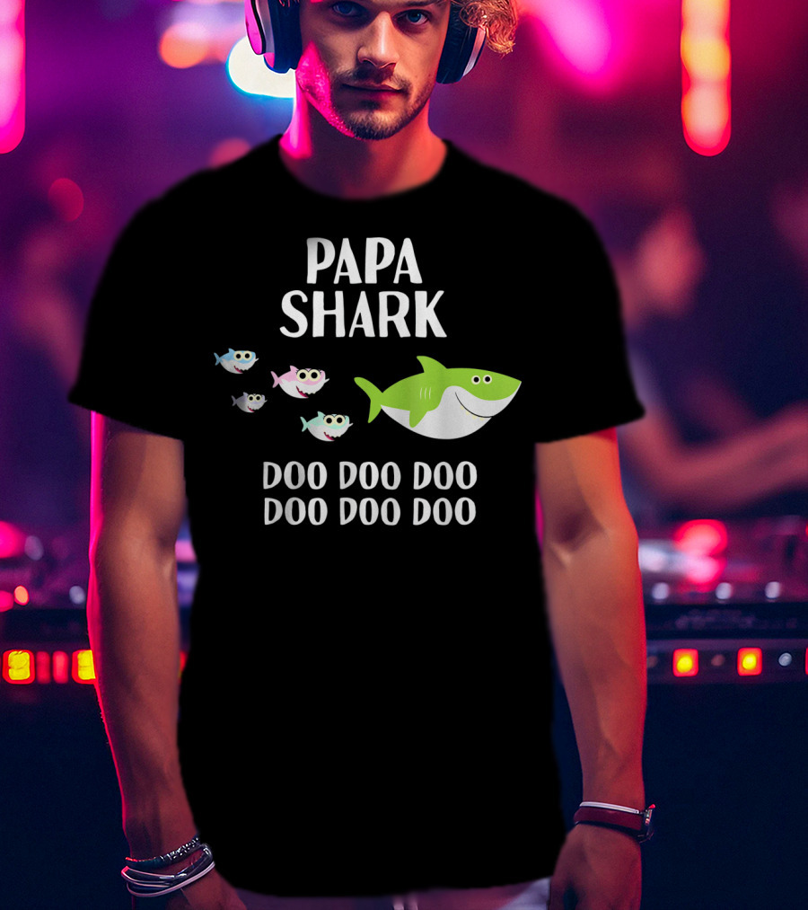 Papa Shark Doo Doo Doo Doo Fathers Mens T-Shirt