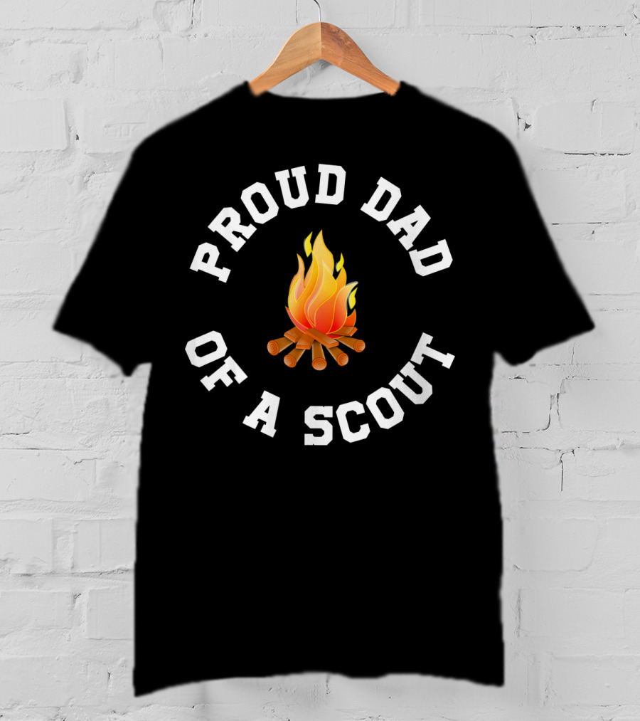 Proud Dad Of A Scout Campfire T-Shirt
