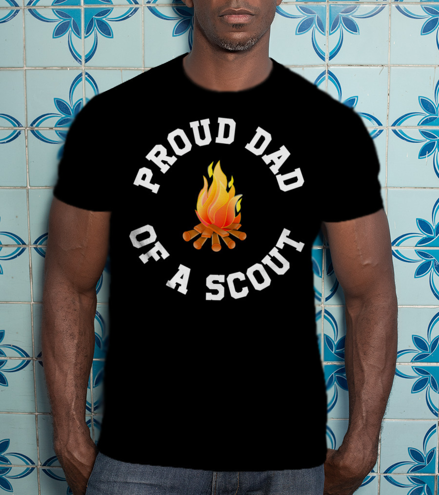 Proud Dad Of A Scout Campfire T-Shirt