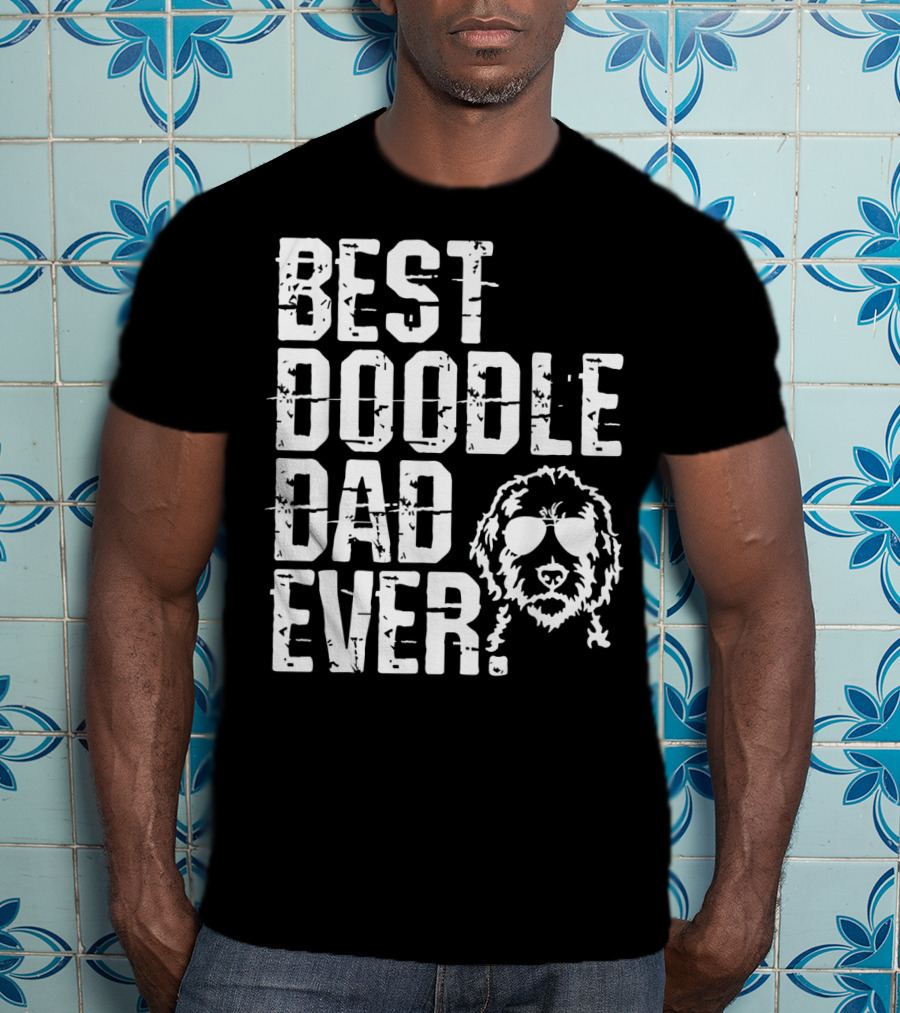 Best Doodle Dad Ever Golden Retrievers Sunglasses T-Shirt