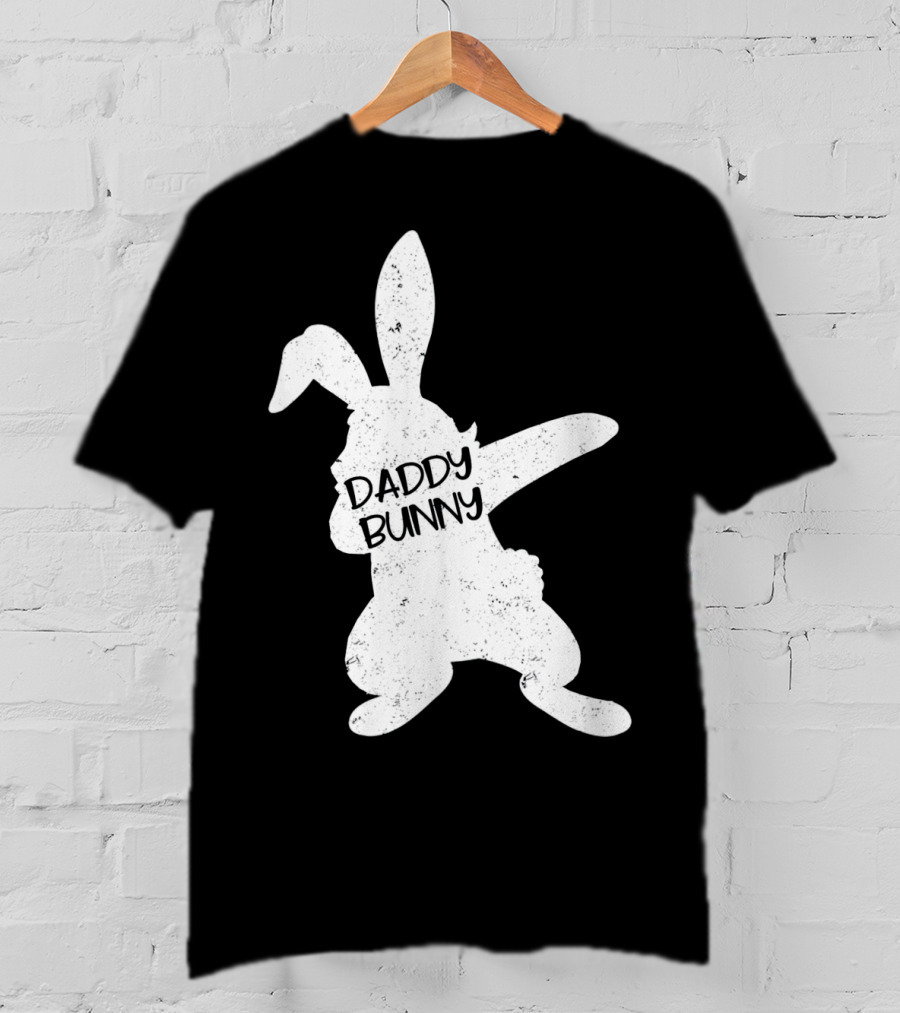 Daddy Bunny Dabbing Rabbit Cute Matching T-Shirt