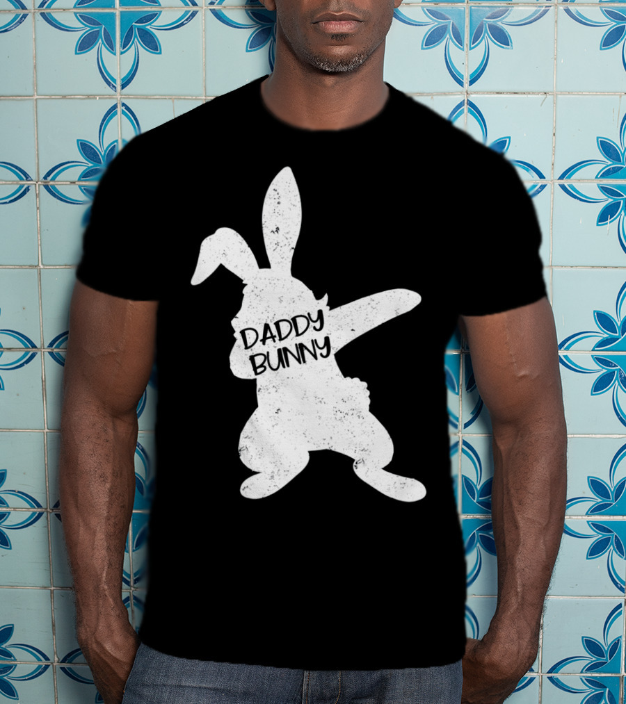 Daddy Bunny Dabbing Rabbit Cute Matching T-Shirt