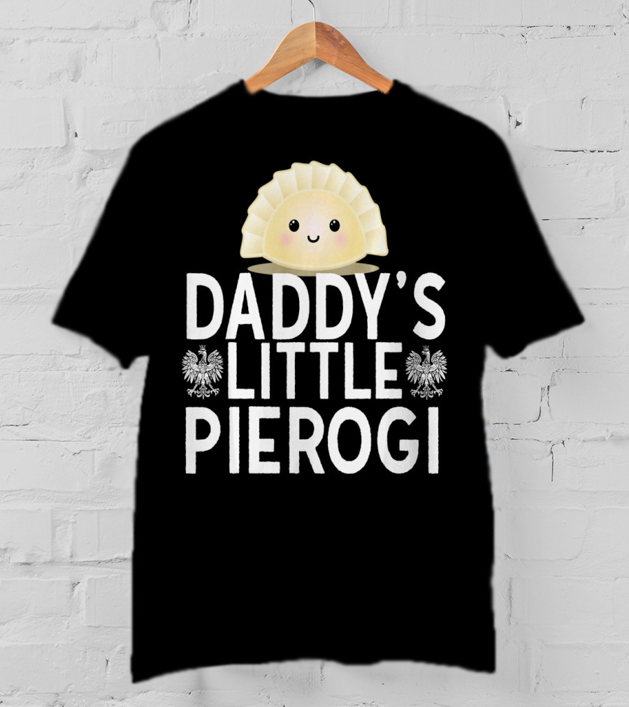 Daddy's Little Pierogi Kids Dyngus Day Polish Heritage Cute Emblem T-Shirt