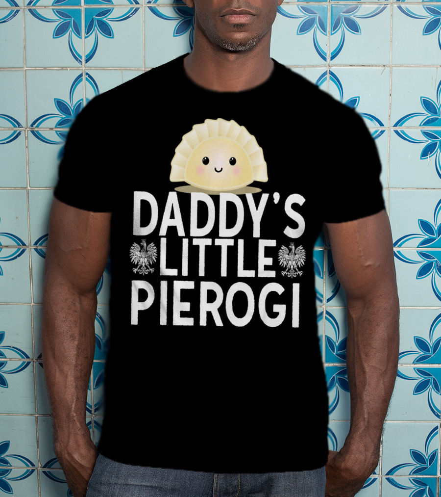 Daddy's Little Pierogi Kids Dyngus Day Polish Heritage Cute Emblem T-Shirt