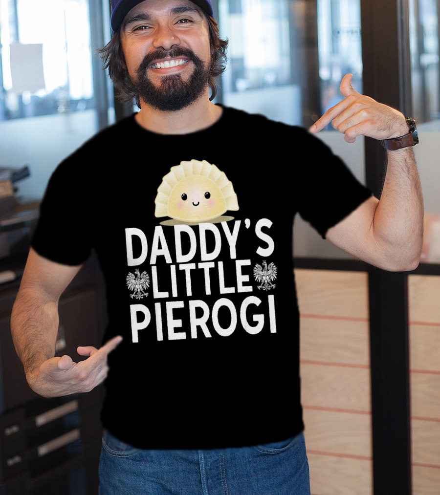Daddy's Little Pierogi Kids Dyngus Day Polish Heritage Cute Emblem T-Shirt