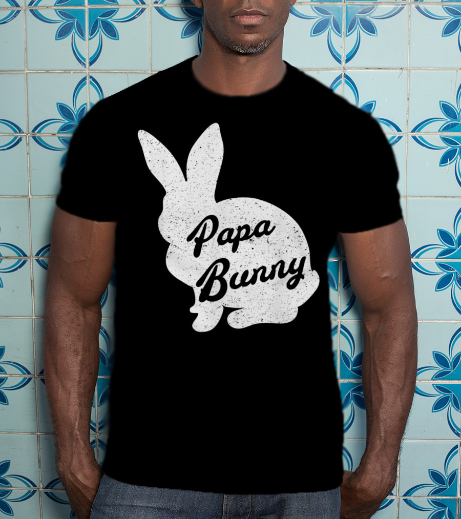Papa Bunny Funny And Cute Easter Mens T-Shirt
