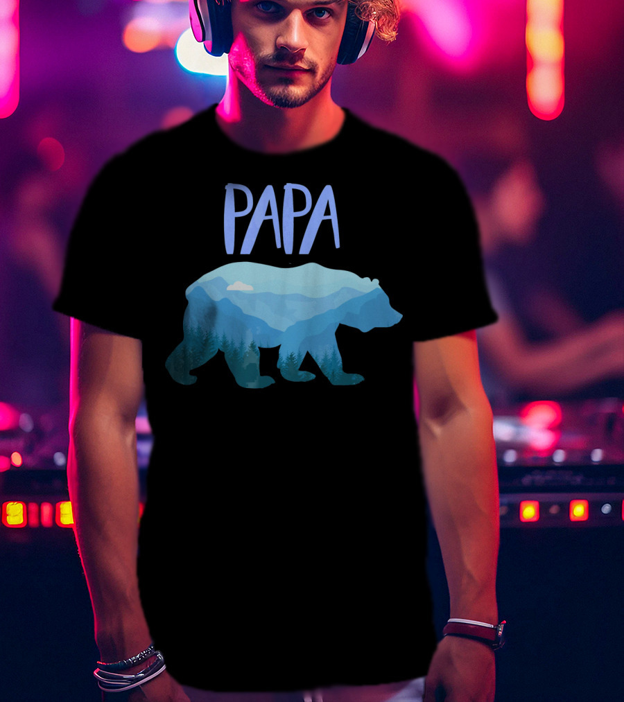 Papa Mountain Bear Mens Papa Bear T-Shirt