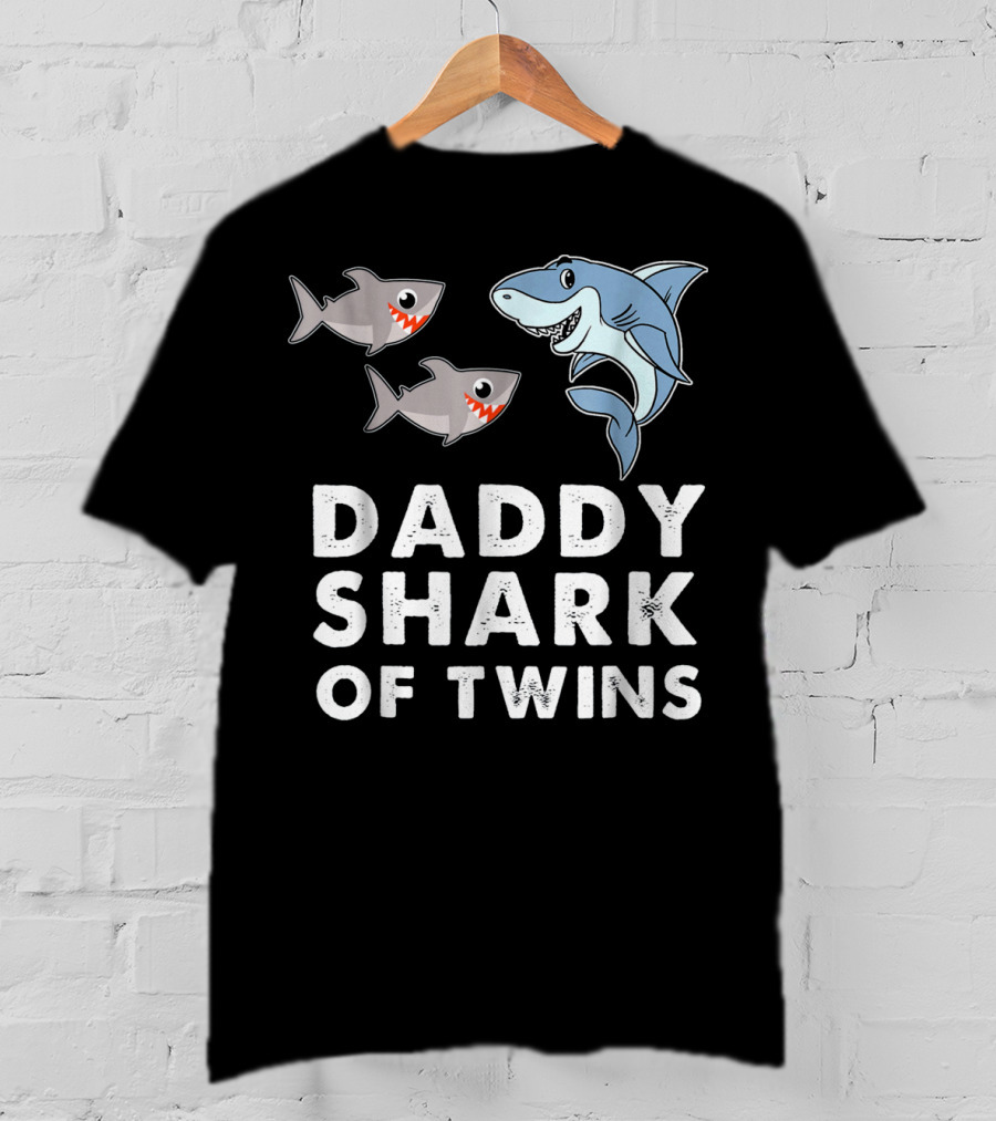 Daddy Shark Of Twins T-Shirt