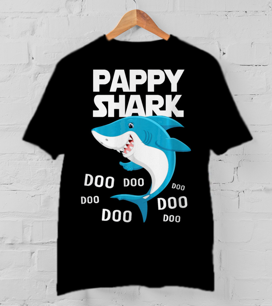 Pappy Shark Doo Doo Doo Grandpa Father's Day T-Shirt