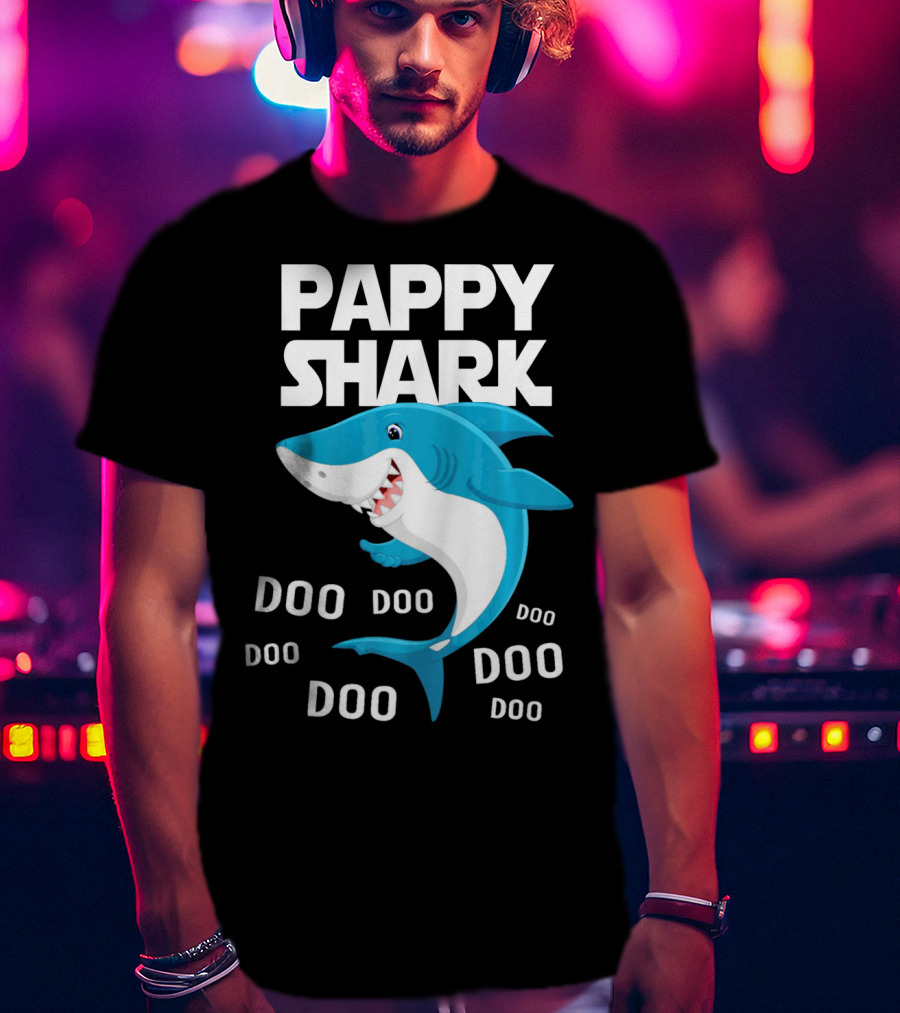 Pappy Shark Doo Doo Doo Grandpa Father's Day T-Shirt