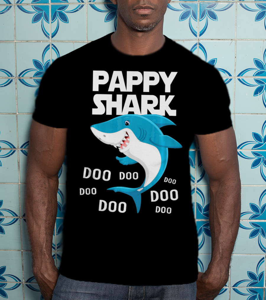Pappy Shark Doo Doo Doo Grandpa Father's Day T-Shirt