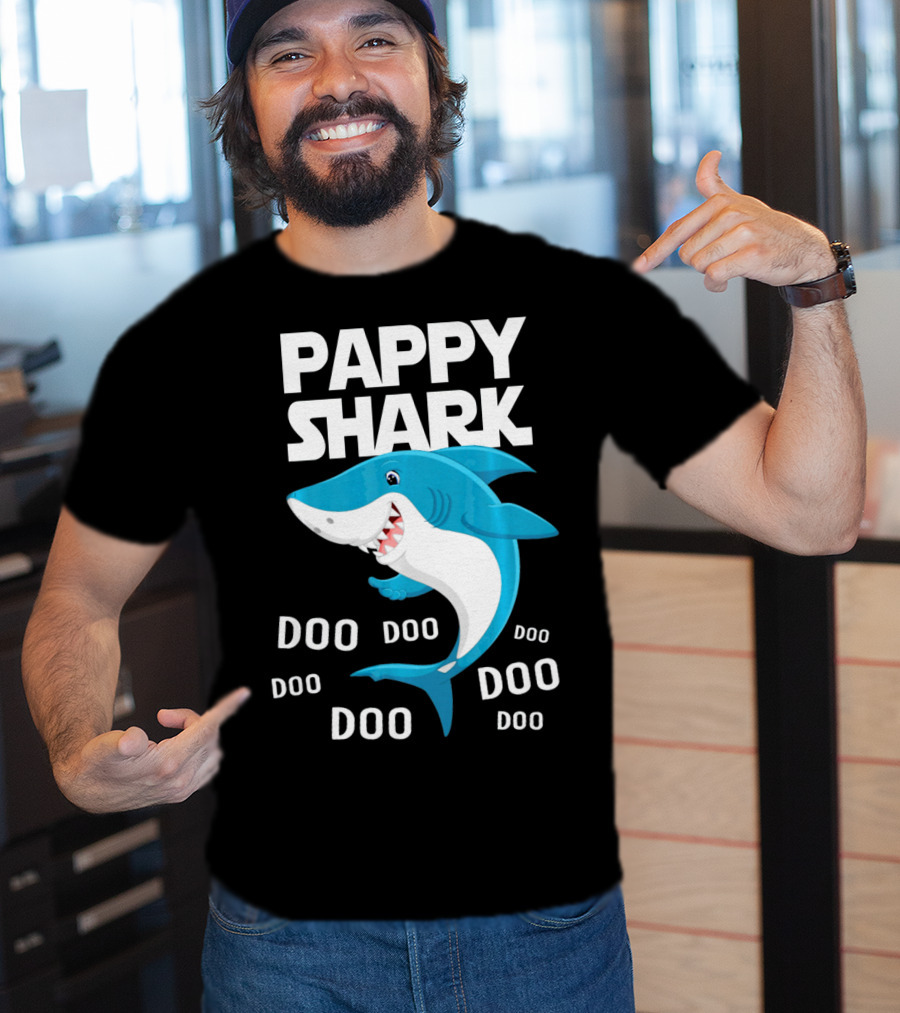 Pappy Shark Doo Doo Doo Grandpa Father's Day T-Shirt