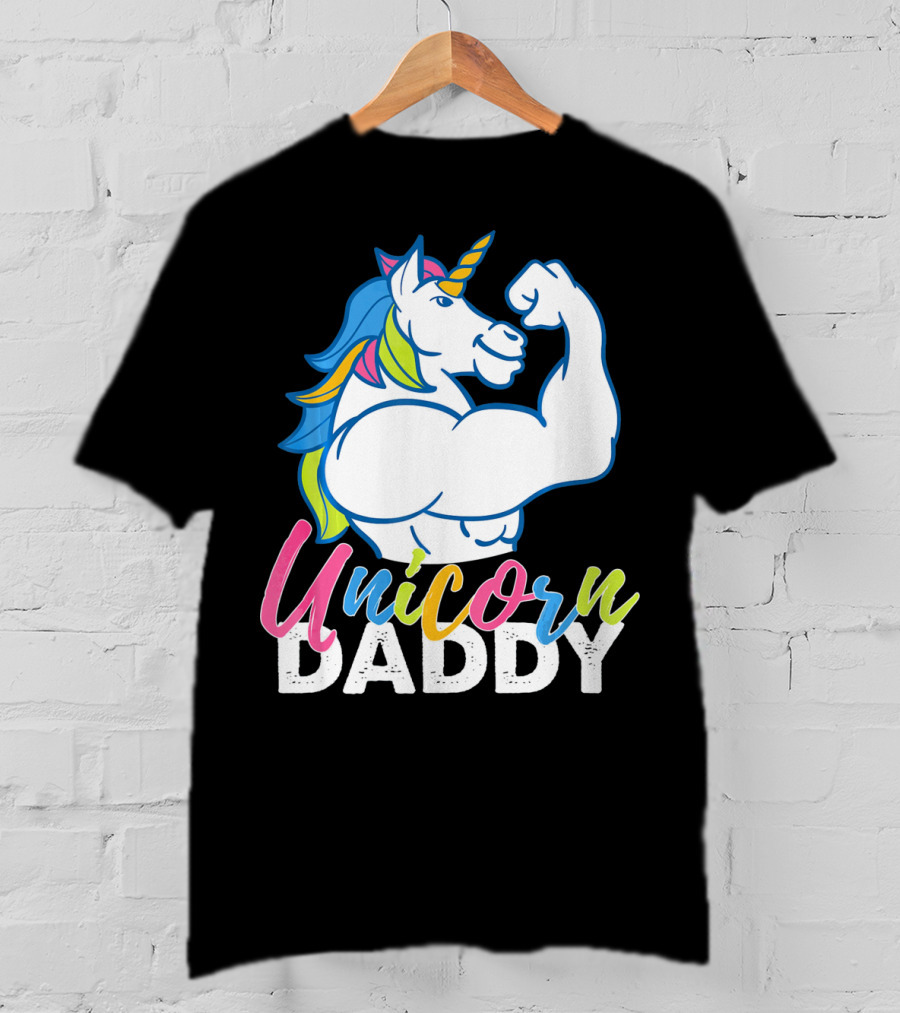 Unicorn Daddy Funny Gym Magic Bodybuil T-Shirt