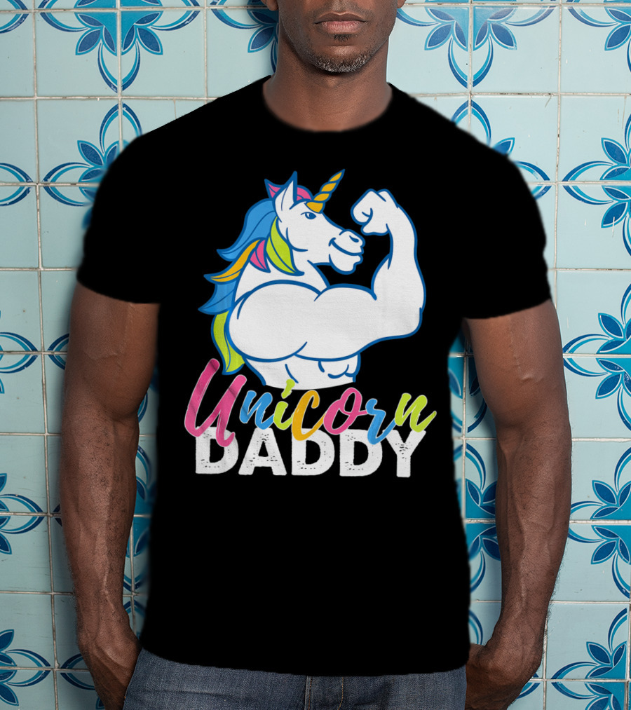 Unicorn Daddy Funny Gym Magic Bodybuil T-Shirt