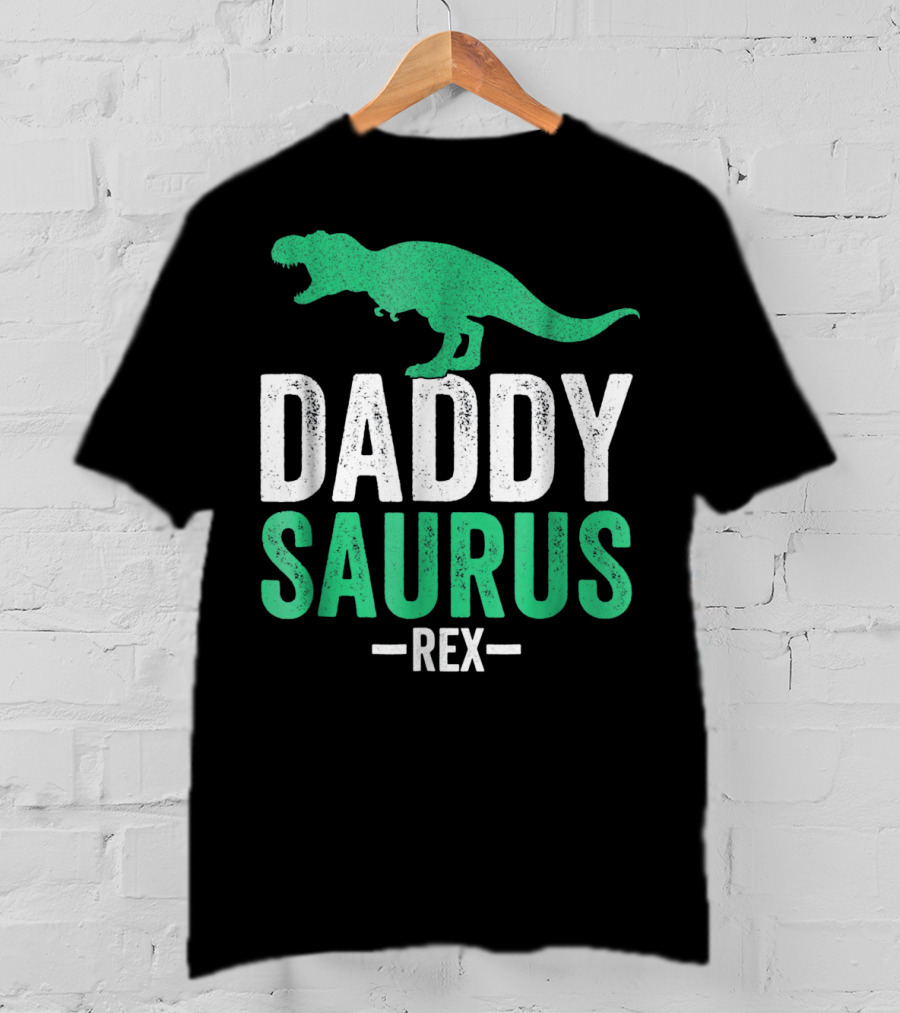 Daddysaurus Rex Funny Dad Mens Dinosaur T-Shirt