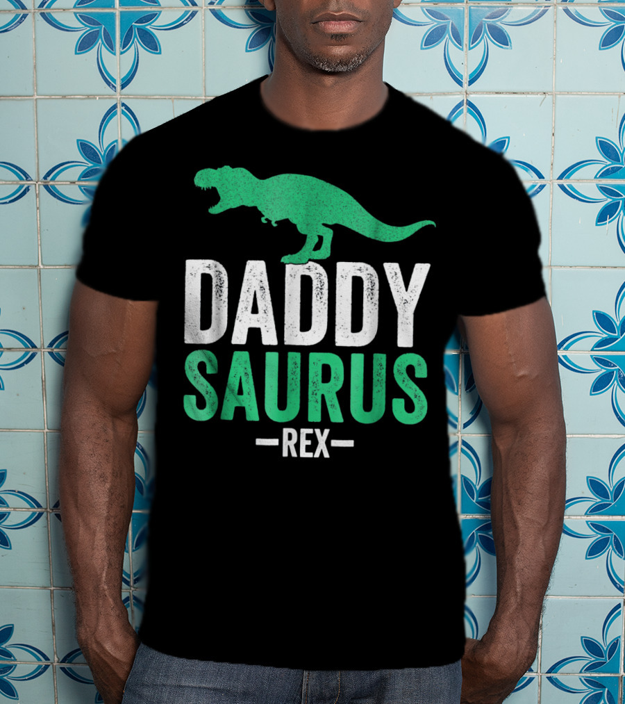 Daddysaurus Rex Funny Dad Mens Dinosaur T-Shirt