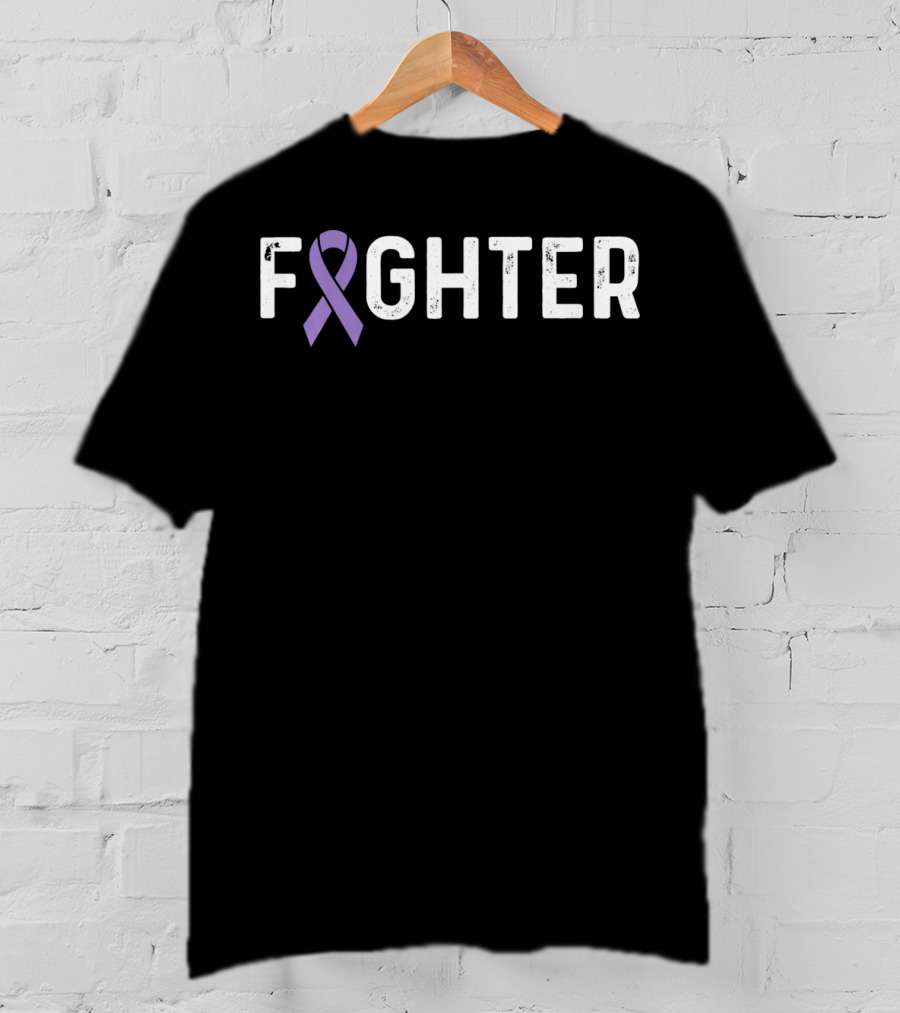 Hodgkins Lymphoma Awareness Fighter Purple T-Shirt