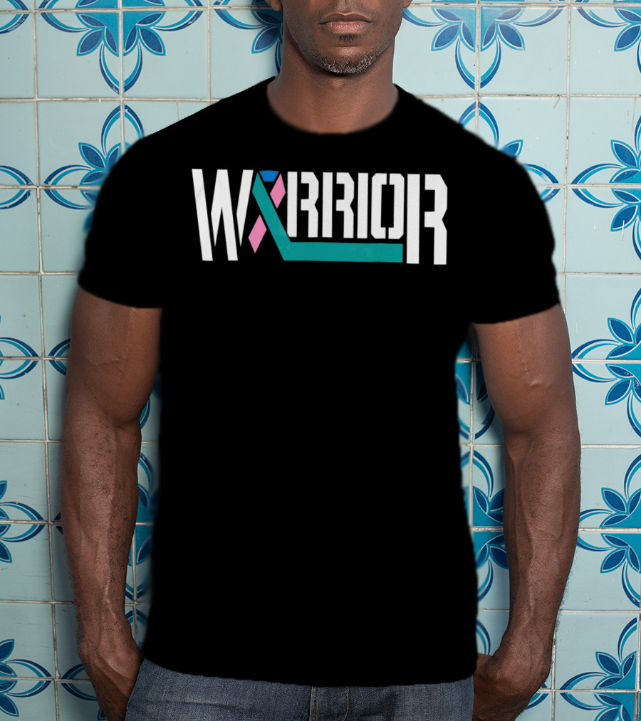 Thyroid Cancer Warrior Ribbon Motivation T-Shirt