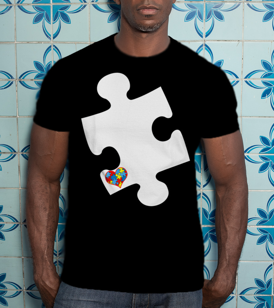 Awesome Love Autism Awareness Puzzle Heart Piece T-Shirt