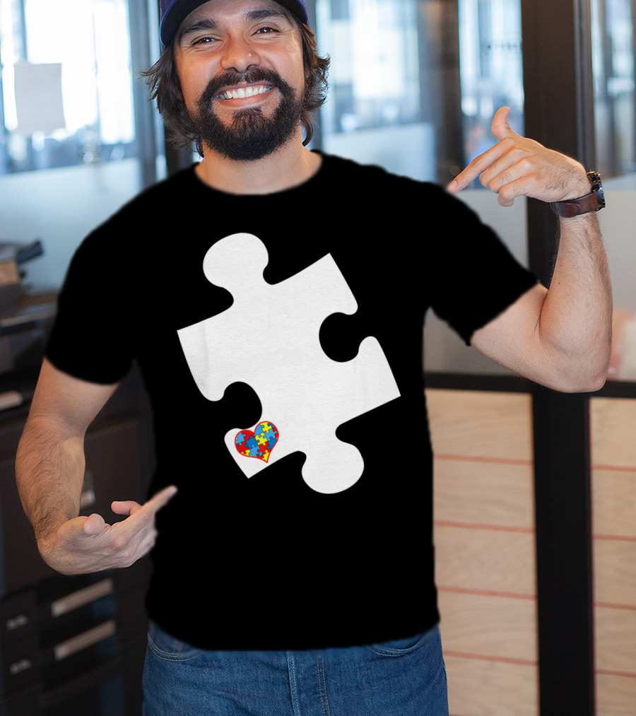 Awesome Love Autism Awareness Puzzle Heart Piece T-Shirt