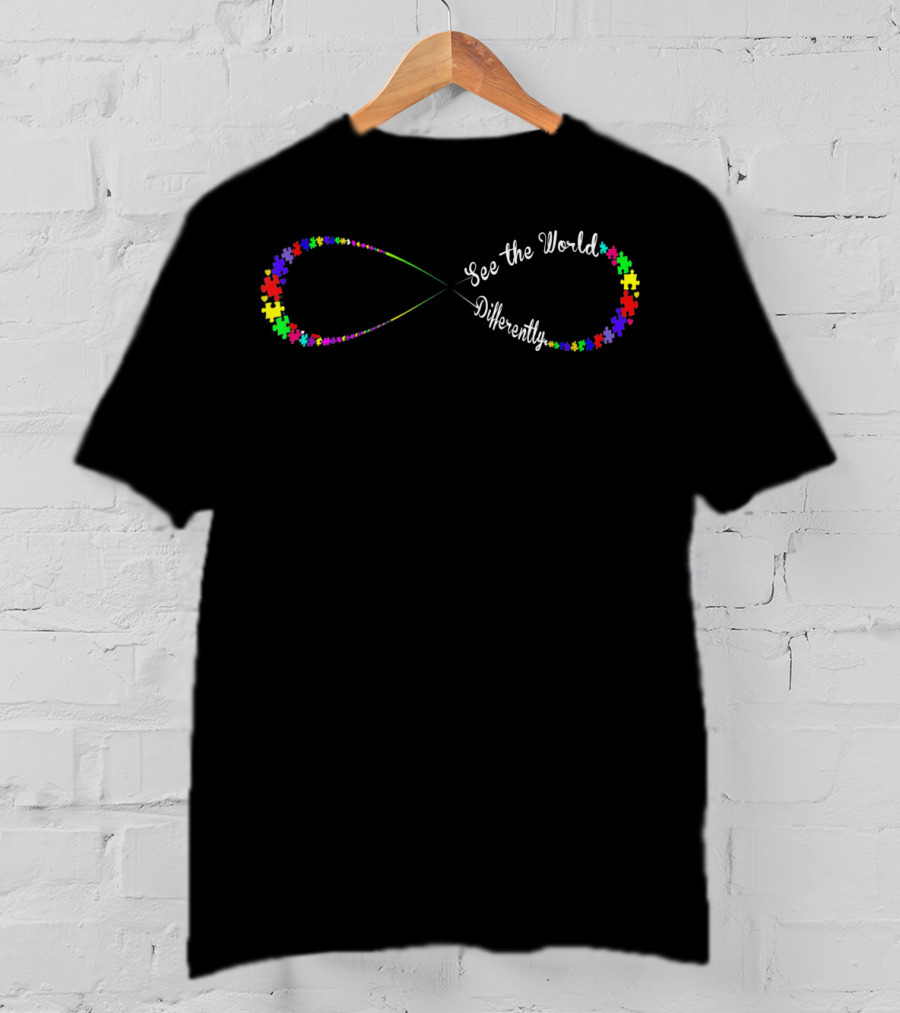 See The World Differently Infinity Puzzle Autism T-Shirt