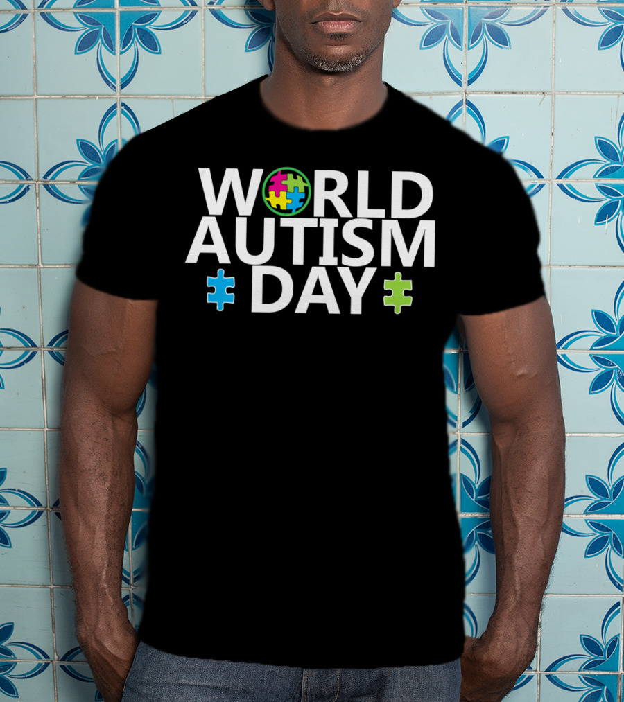 World Autism Day April 2nd Puzzle Symbol Awareness T-Shirt