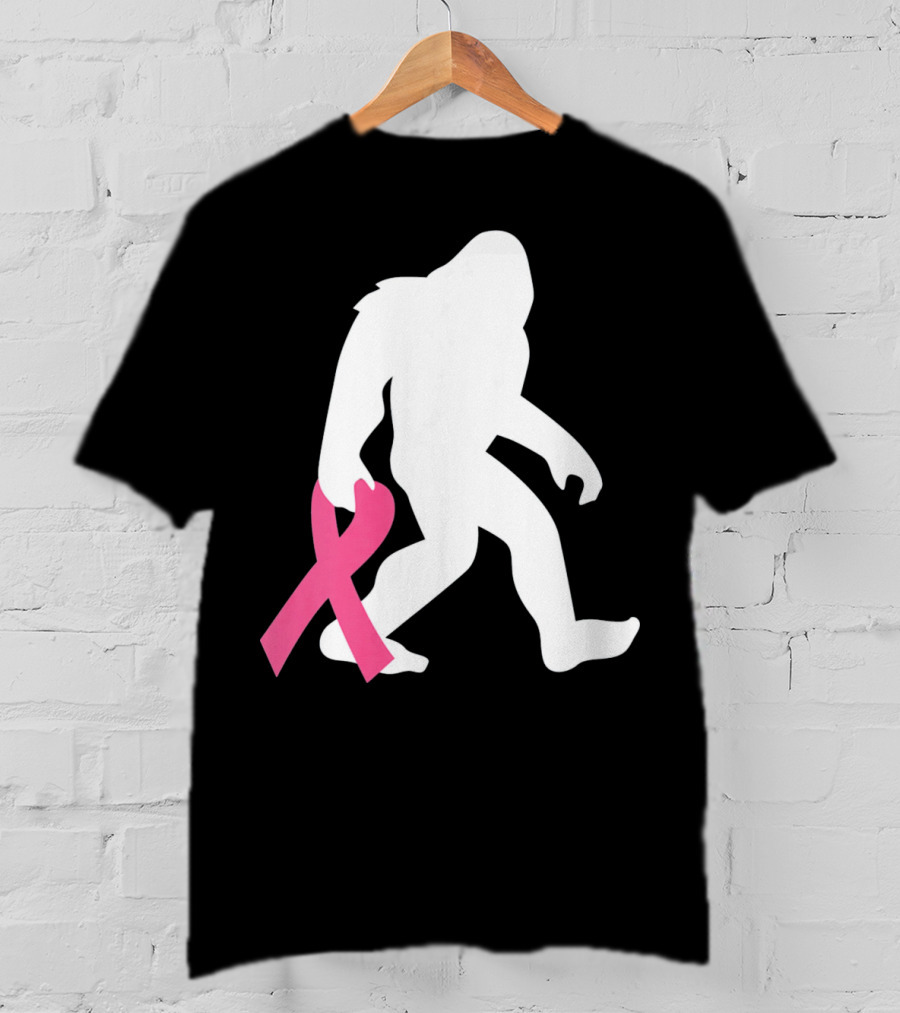 Breast Cancer Awareness Bigfoot Pink T-Shirt