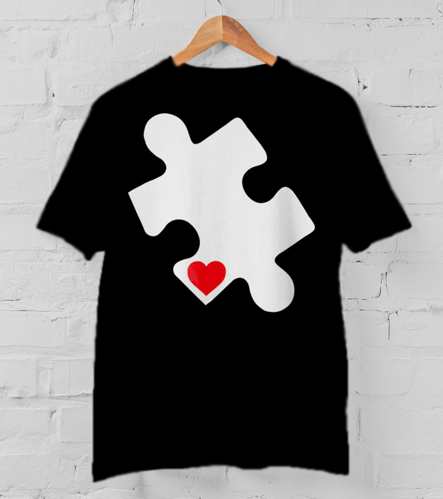 Love Autism Awareness Puzzle Heart T-Shirt