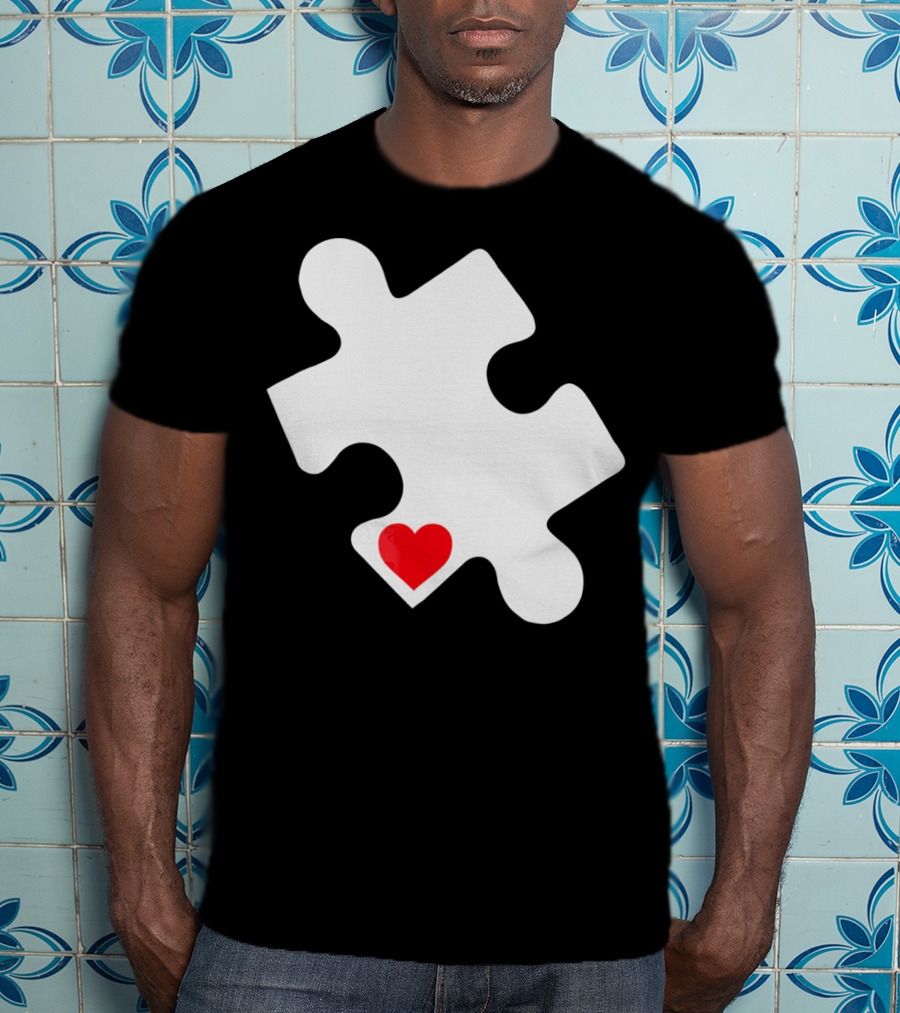 Love Autism Awareness Puzzle Heart T-Shirt
