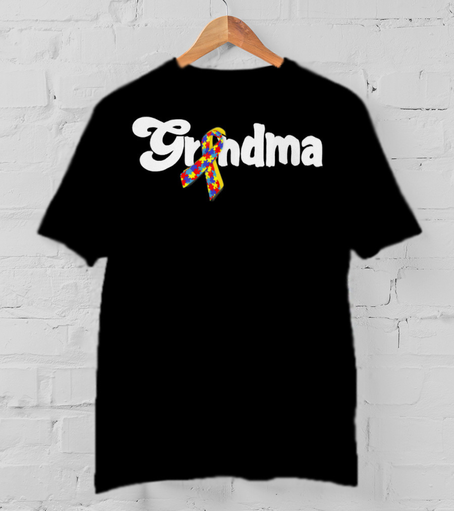 Grandma Autism Awareness Puzzle T-Shirt