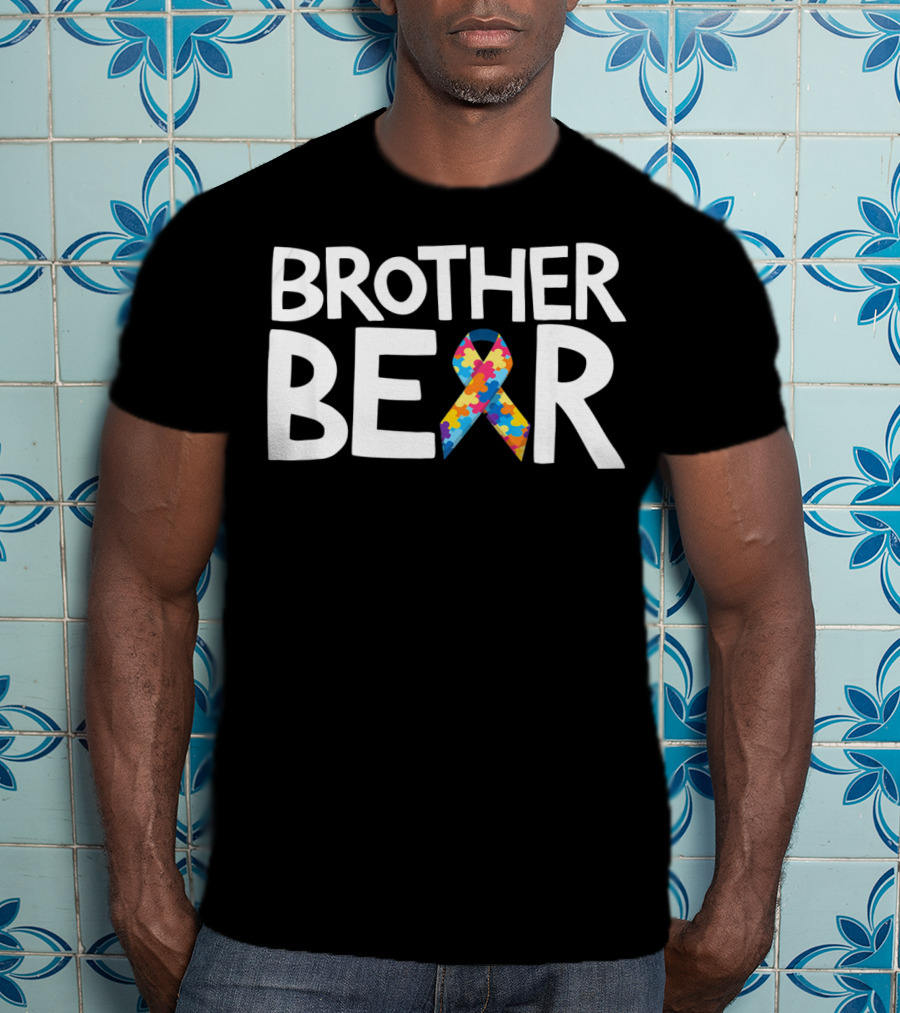 Brother Bear Autism Awareness Puzzle T-Shirt