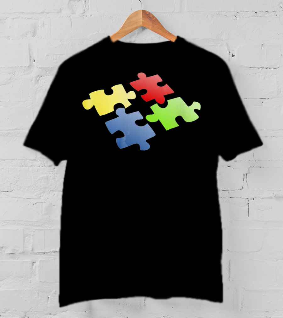 Autism Awareness Puzzle Pieces Colorful T-Shirt