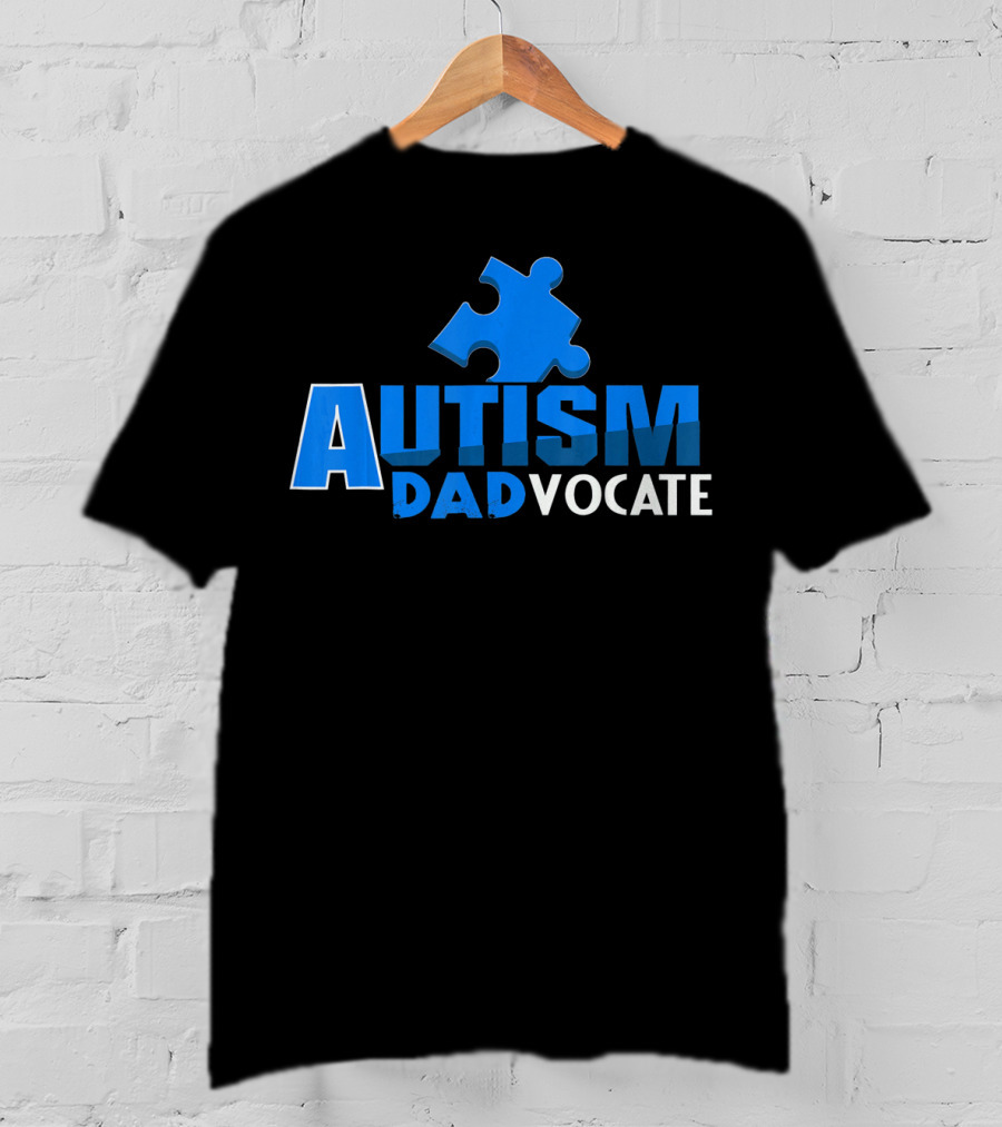 Autism Awareness Puzzle Piece Autism Dadvocate T-Shirt