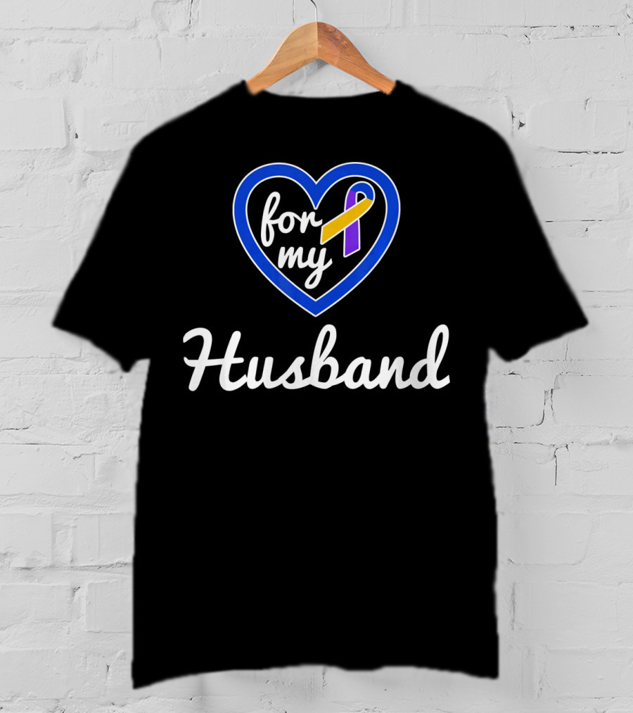 Bladder Cancer Awareness For My Husband With Heart T-Shirt