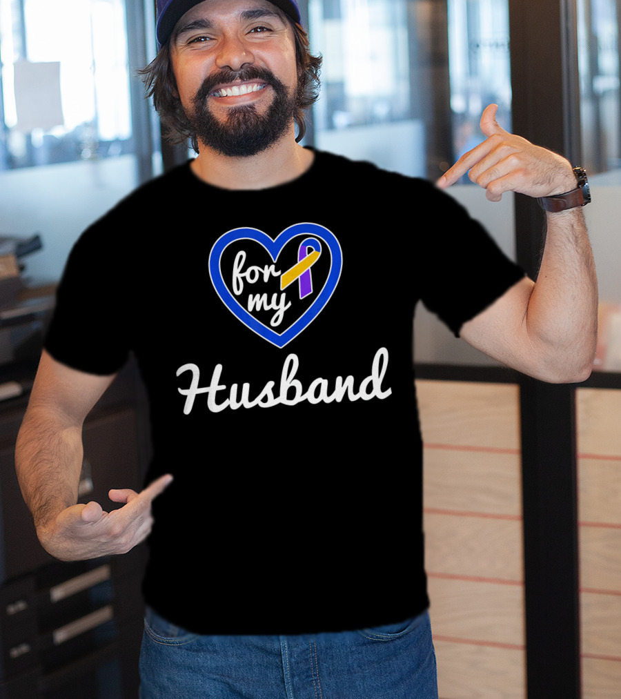 Bladder Cancer Awareness For My Husband With Heart T-Shirt