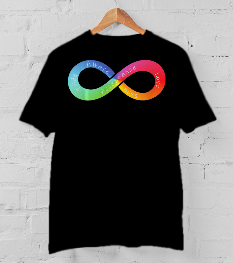 Pride Awareness Acceptance Love Rainbow Infinity Autism Awareness T-Shirt