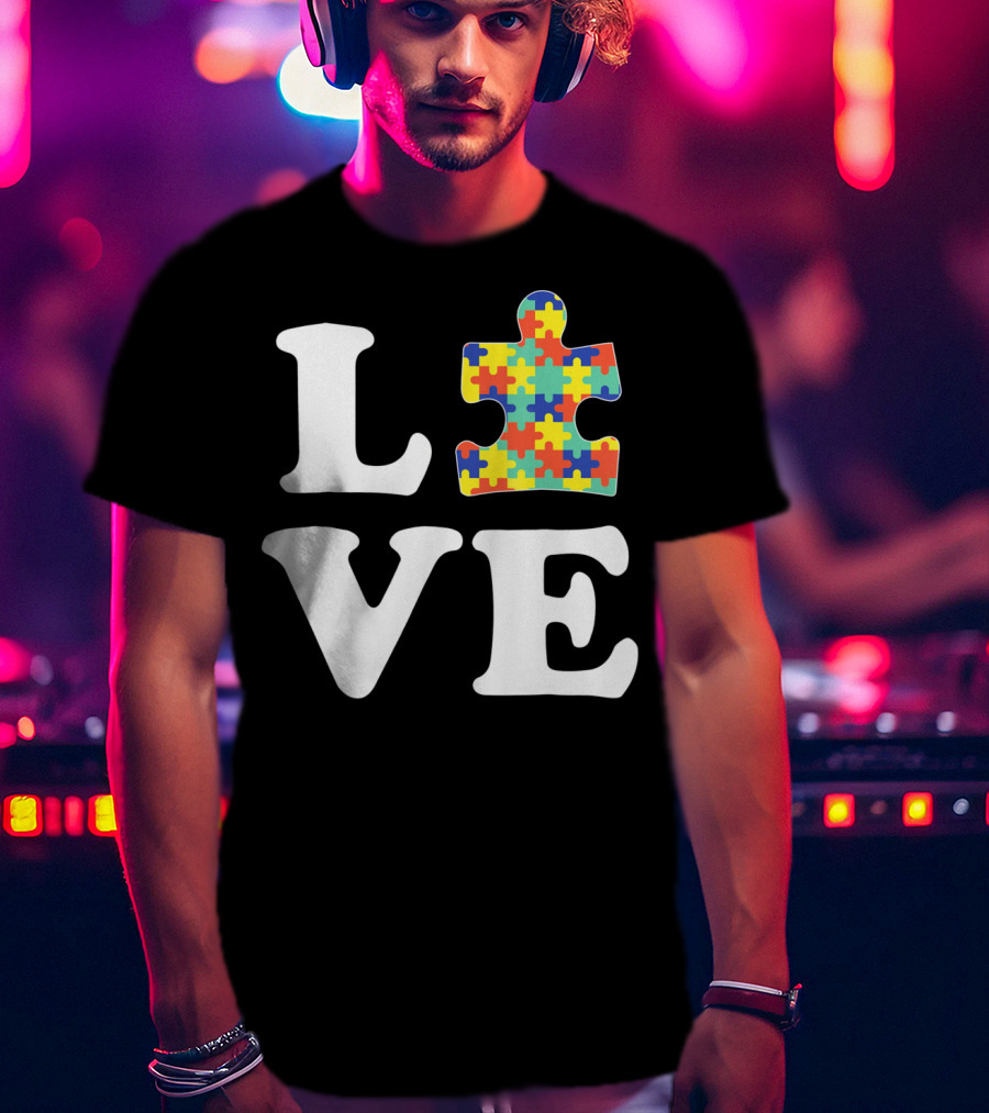 Love Autism Awareness Puzzle T-Shirt