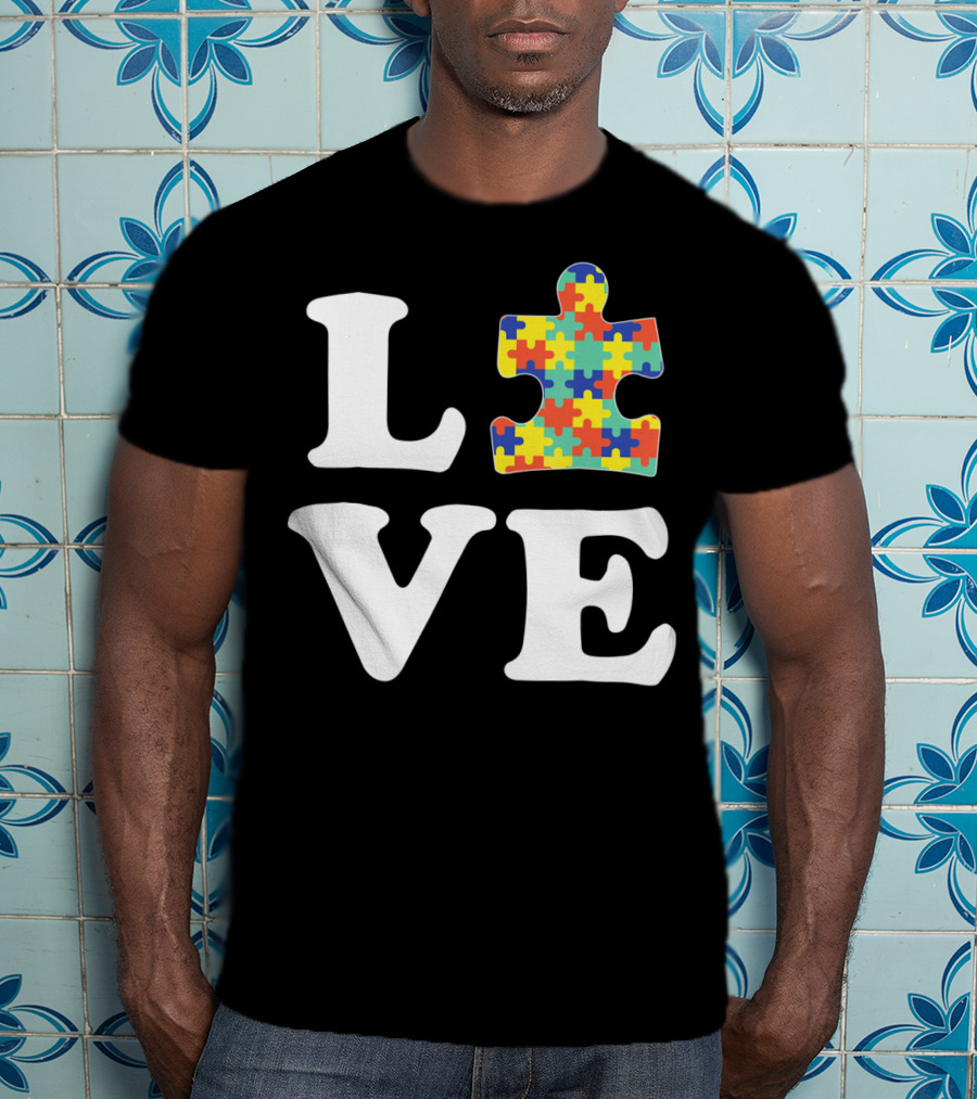 Love Autism Awareness Puzzle T-Shirt