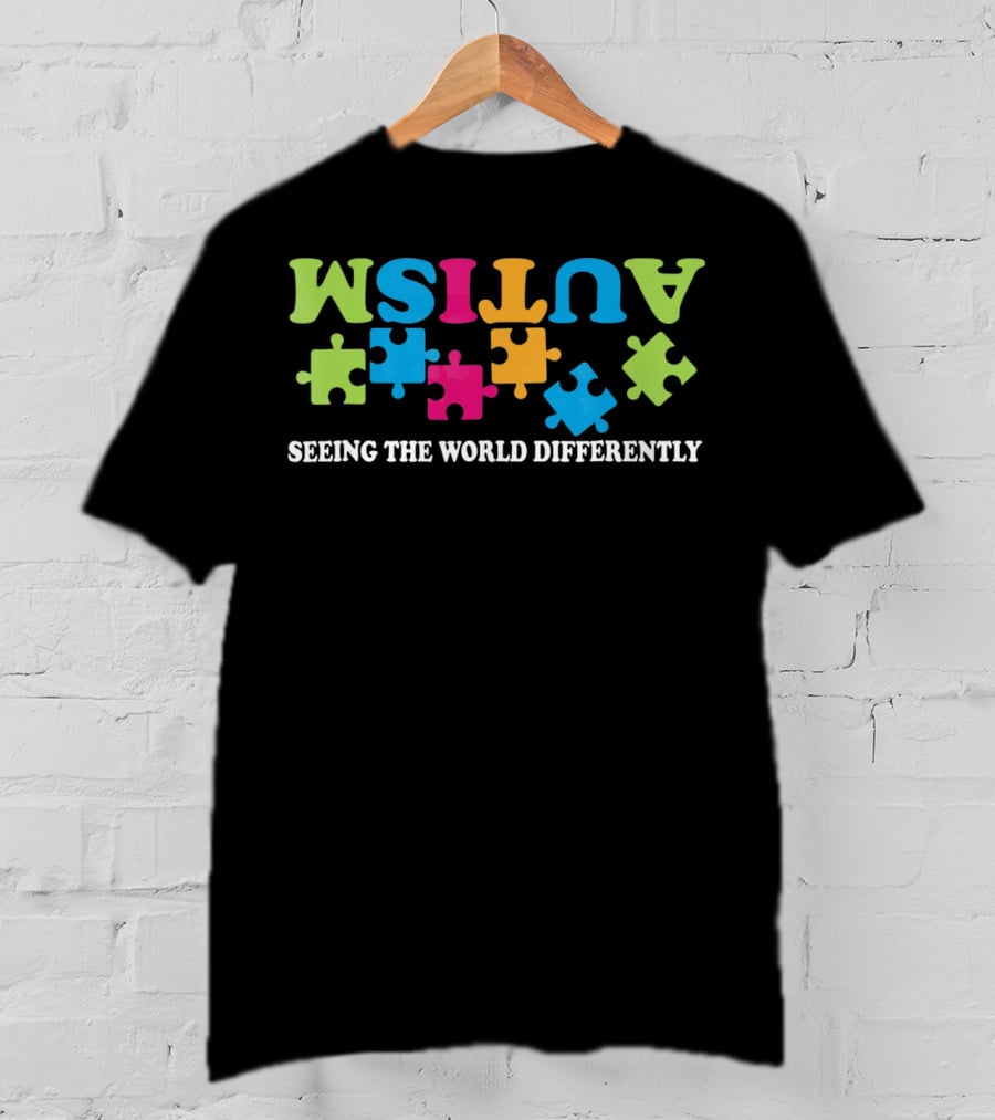 Seeing The World Differently Autism Puzzle Pieces T-Shirt