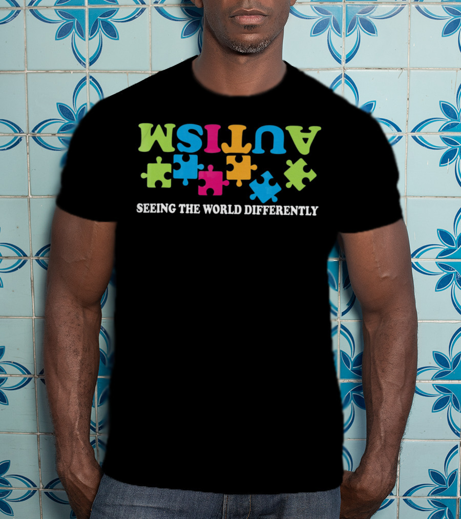 Seeing The World Differently Autism Puzzle Pieces T-Shirt