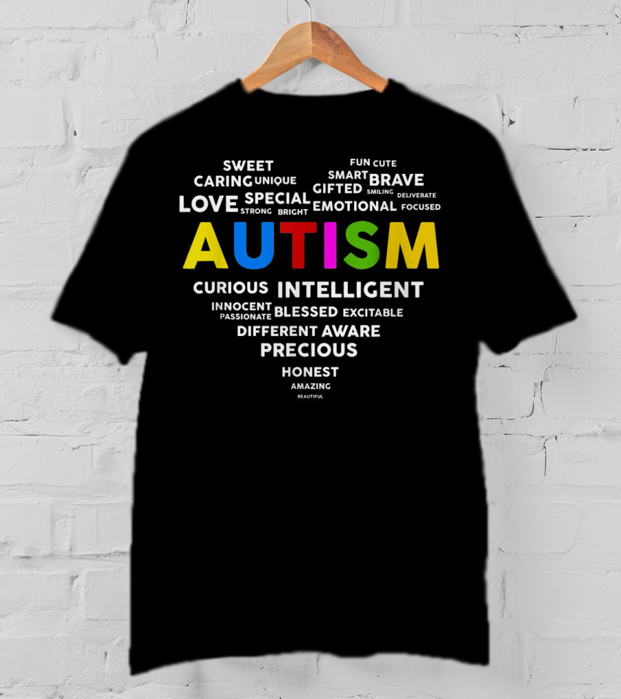 Autism Awareness Heart Love Brave Gifted Intelligent Blessed Precious T-Shirt