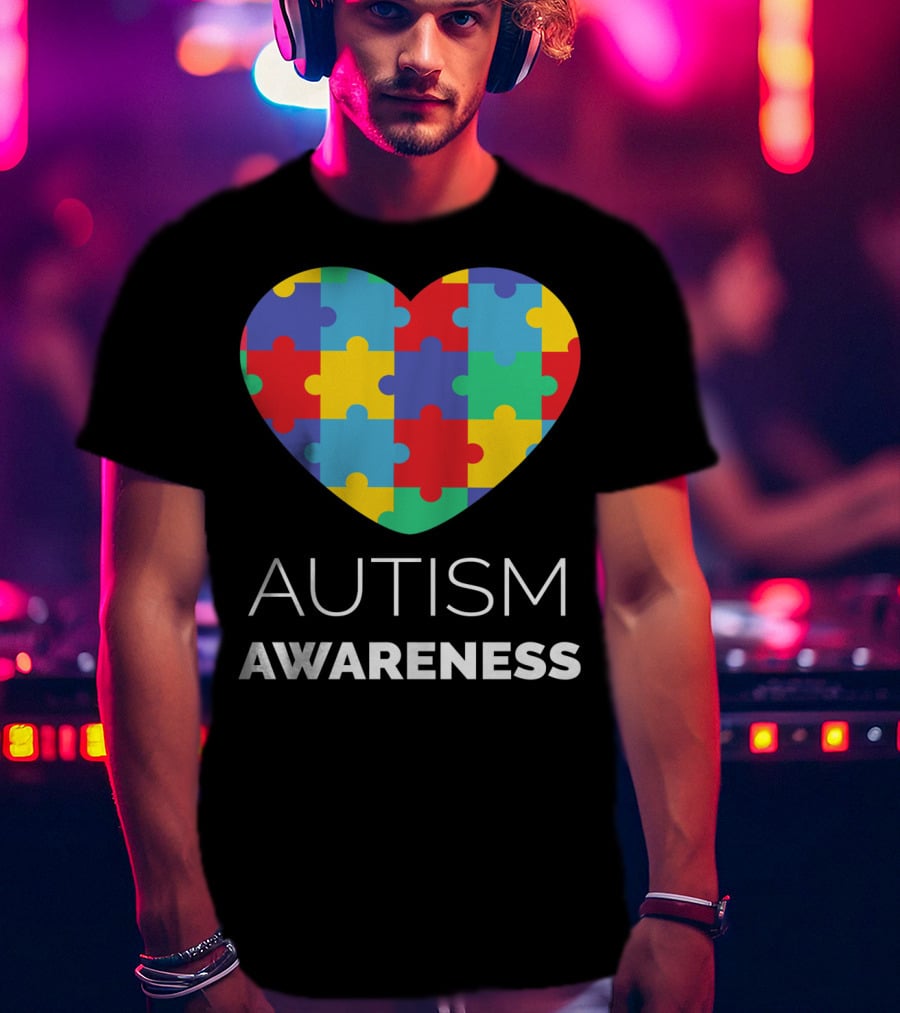 Autism Awareness Puzzle Heart T-Shirt