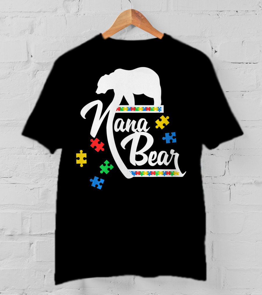 Nana Bear Puzzle Autism Awareness T-Shirt