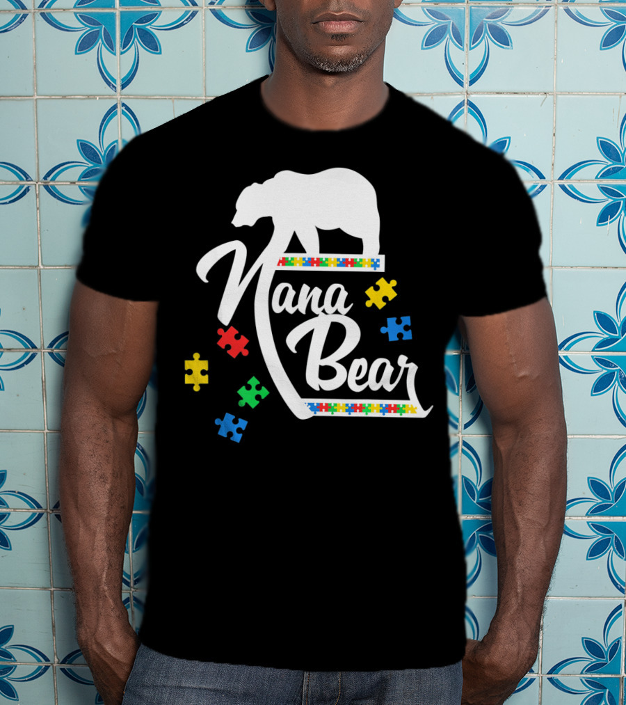 Nana Bear Puzzle Autism Awareness T-Shirt