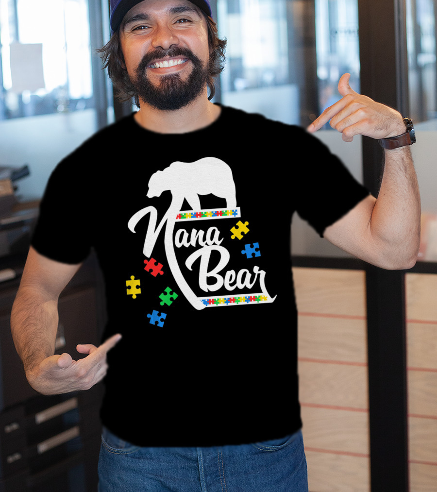 Nana Bear Puzzle Autism Awareness T-Shirt