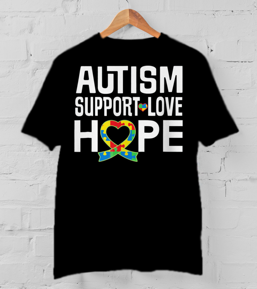 Autism Support Love Hope Puzzle T-Shirt